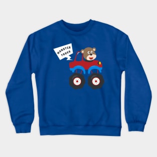 illustration of monster truck with cartoon style Crewneck Sweatshirt